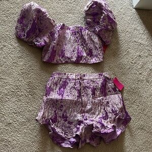 Matching Purple Metallic Set